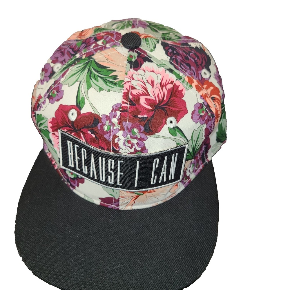 NEW FLORAL FLOWERS ALL OVER PRINT SNAPBACK HATv'BECAUSE I CAN' Streetwear BOSS